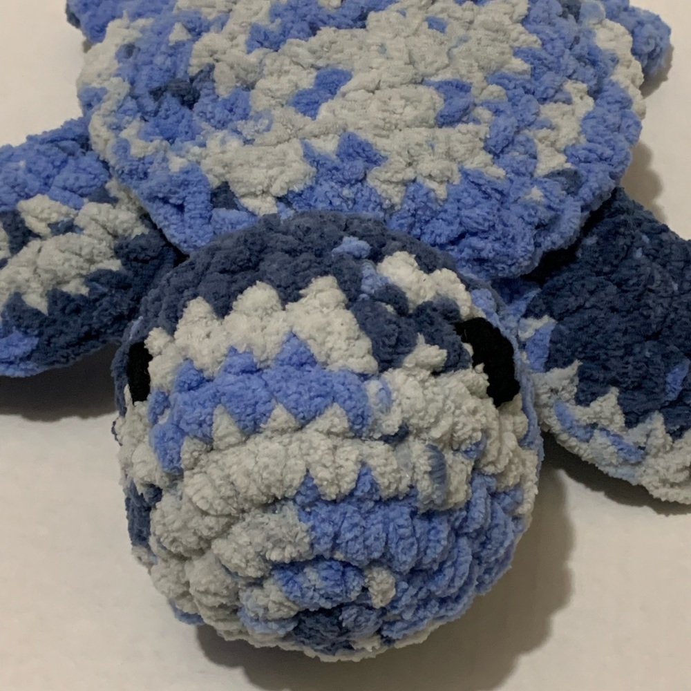 Sea Turtle Nursery Room Decor Soft Plushie Sea Turtle Handmade Crocheted - Picture 5 of 14